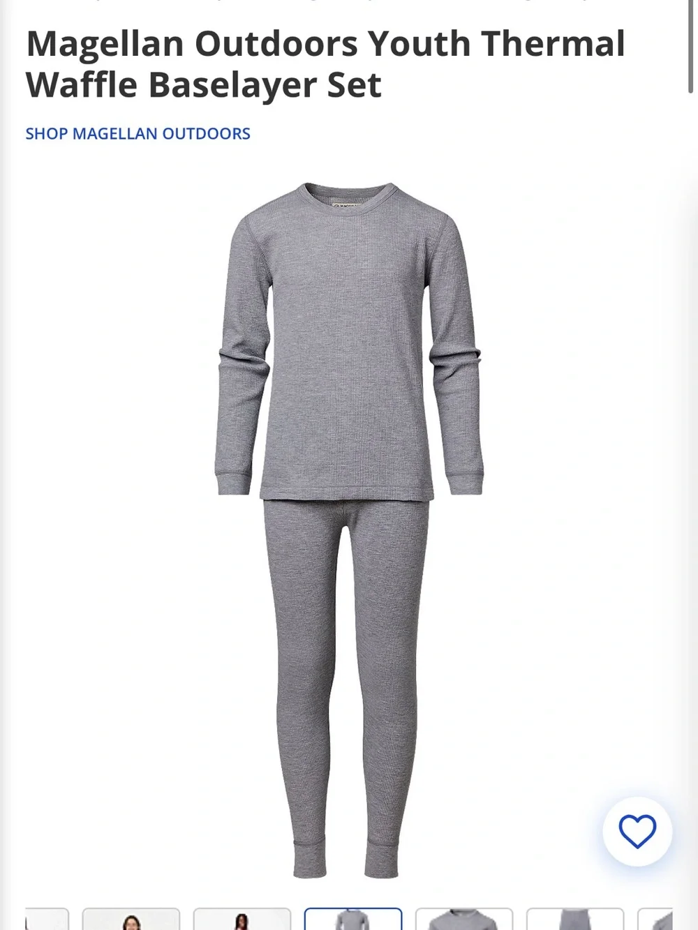 Magellan Boys Thermal Waffle Baselayer